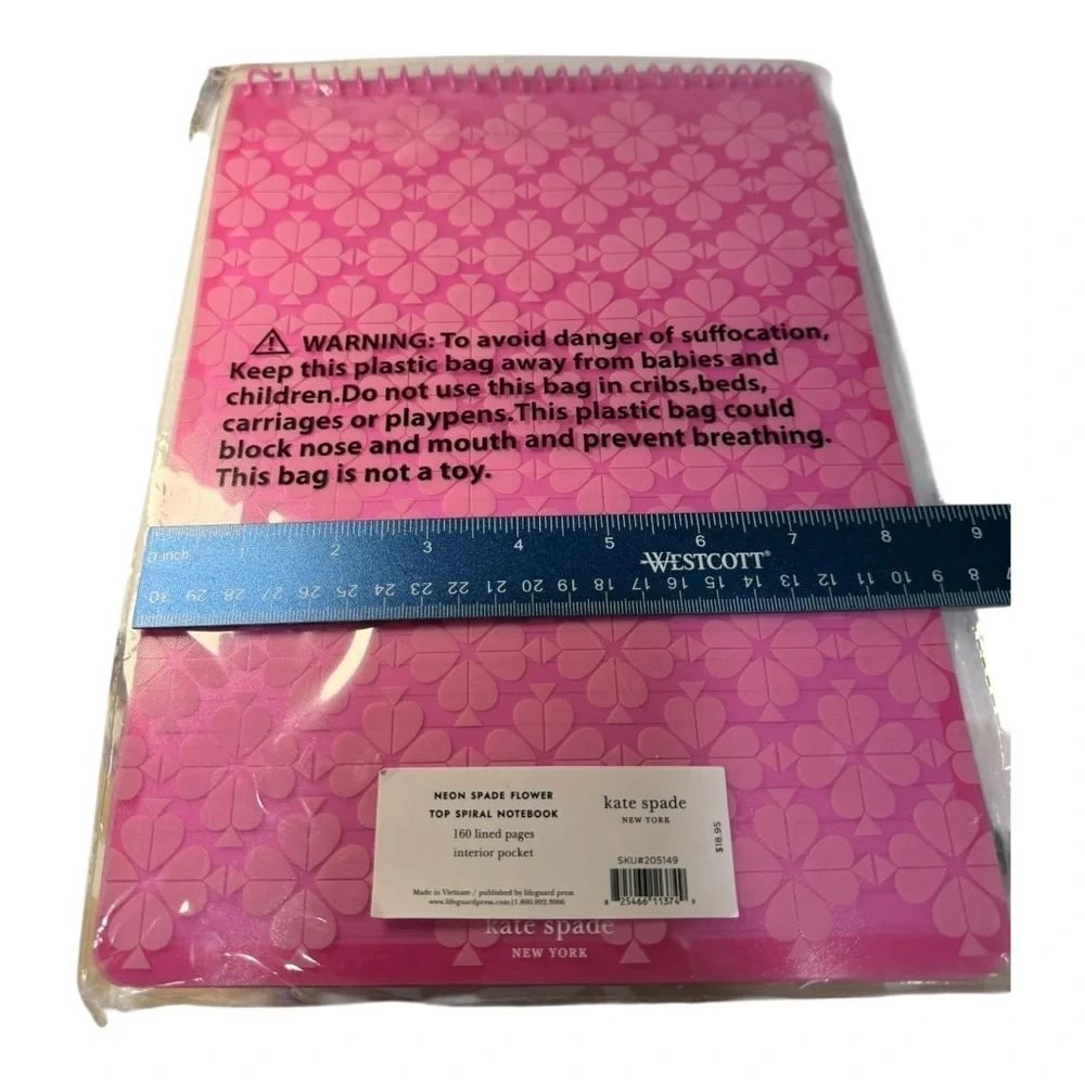 Kate Spade New York Neon Spade Pink Top Spiral Notebook – New
